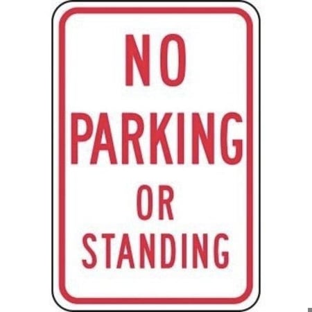 Accuform TRAFFIC SIGN NO PARKING OR STANDING FRP105RA FRP105RA